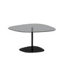 Hanah Home Soho Mesa de Centro de Cristal Templado Gris Oscuro y Negro